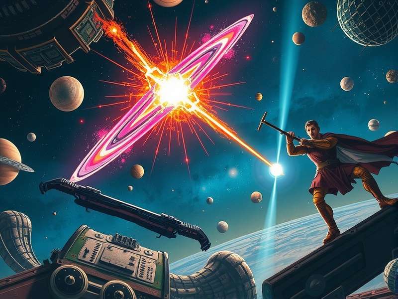 Astro Comet Legend cosmic battle scene